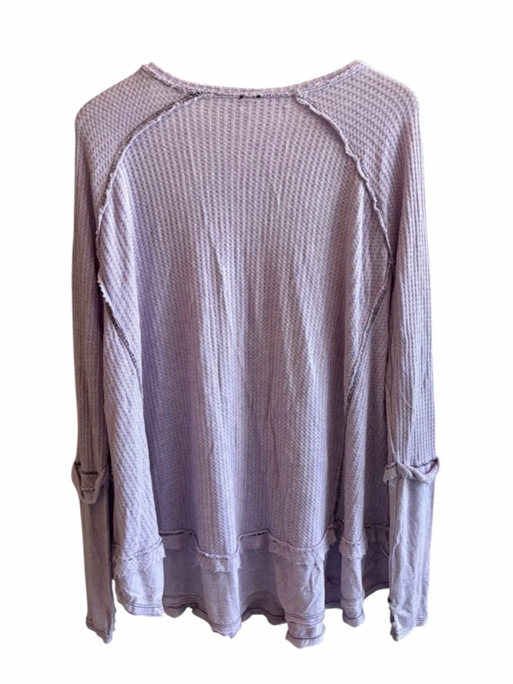 Free People Lavender Waffle Knit Laguna Thermal - Picture 4 of 7